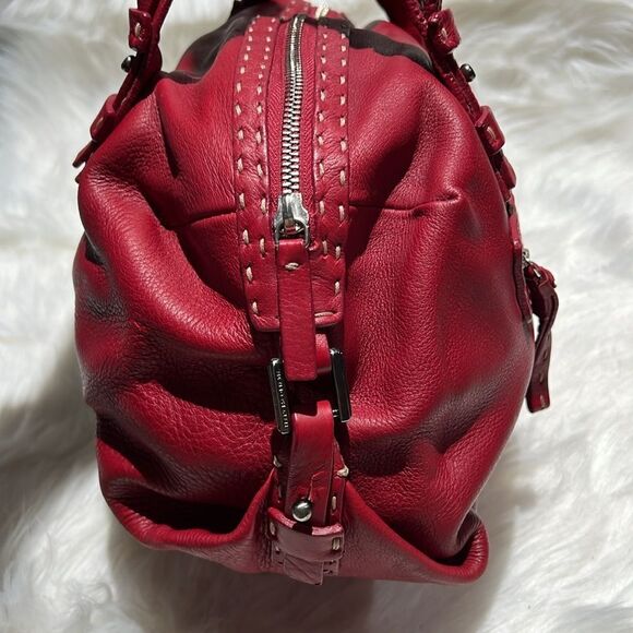 Francesco Biasia Full leather Red Satchel/Shoulder Bag B93 - Picture 7 of 10